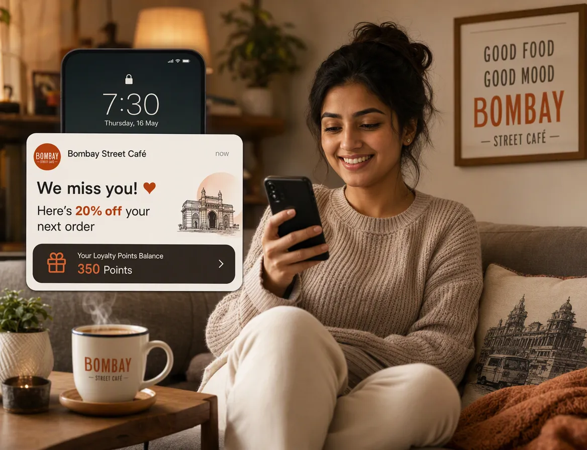 A warm personalized offer reaches them later, pulling them back in.